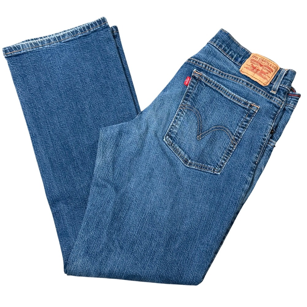 Levi's 550 Relaxed Bootcut Womens Denim Jeans (14) Soft Worn Wear Broken In